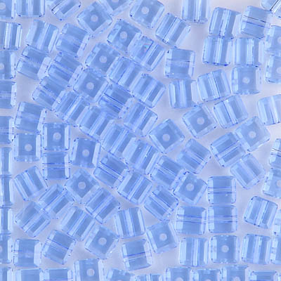 282-140-LS:  5601 4mm Light Sapphire Swarovski Crystal Cube (12 pcs) - Discontinued 