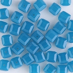 282-160-CAOP:  6mm Caribbean Blue Opal Swarovski Crystal Cube (12 pcs) 