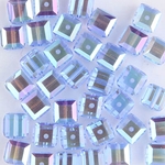 282-160-LSAB:  6mm Lt Sapphire AB Swarovski Crystal Cube (12 pcs) 