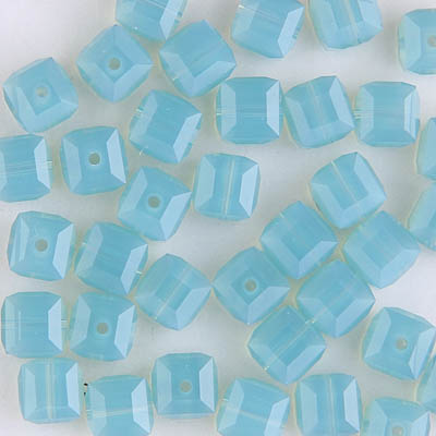 282-160-PO:  6mm Pacific Opal Swarovski Crystal Cube (12 pcs) 