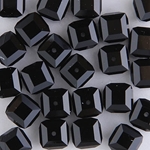 282-180-JET:  8mm Jet Swarovski Crystal Cube (12 pcs) 