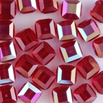 282-180-SIAB:  8mm Siam AB Swarovski Crystal Cube (12 pcs) 