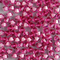 284-090:  4mm bicone  Fuchsia (36 pcs) 