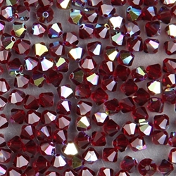 284-096:  5328 4mm bicone  Garnet AB (36 pcs) - Discontinued 