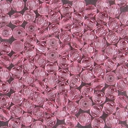 284-675:  5000 4mm fac rnd  Lt Rose (36 pcs) 