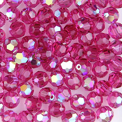 286-591:  5000 6mm fac rnd  Fuchsia AB (36 pcs) 