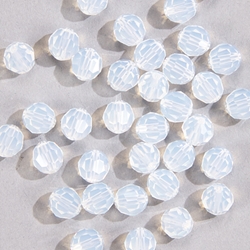 288-815: 8mm fac rnd White Opal (36pcs) 