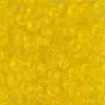 6-136F:  6/0 Matte Transparent Yellow Miyuki Seed Bead 