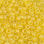 6-136FR:  6/0 Matte Transparent Yellow AB Miyuki Seed Bead 