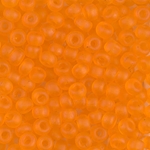6-138F:  6/0 Matte Transparent Orange Miyuki Seed Bead 