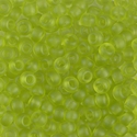 6-143F:  6/0 Matte Transparent Chartreuse Miyuki Seed Bead 