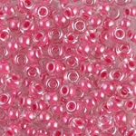 6-208:  6/0 Carnation Pink Lined Crystal Miyuki Seed Bead 