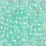 6-271:  6/0 Light Mint Green Lined Crystal AB Miyuki Seed Bead 