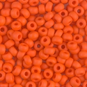 6-406F:  6/0 Matte Opaque Orange Miyuki Seed Bead 
