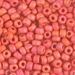 6-406FR:  6/0 Matte Opaque Orange AB Miyuki Seed Bead approx 250 grams - 6-406FR