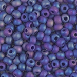 6-414FR:  6/0 Matte Opaque Cobalt AB  Miyuki Seed Bead 