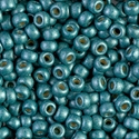 6-4217F:  6/0 Duracoat Galvanized Matte Dark Sea Foam Miyuki Seed Bead 