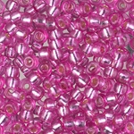 6-4267:  6/0 Duracoat Silverlined Dyed Pink Parfait Miyuki Seed Bead 