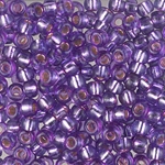 6-4278:  6/0 Duracoat Silverlined Dyed Dk Orchid Miyuki Seed Bead 