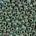 6-4514:  6/0 Opaque Turquoise Blue Picasso Miyuki Seed Bead - 6-4514*