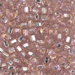 6S-3283:  6/0 Sq Hole Rococo Silverlined Light Rose Pink  Miyuki Seed Bead 