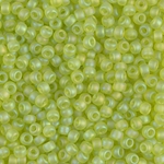 8-143FR:  8/0 Matte Transparent Chartreuse AB Miyuki Seed Bead 