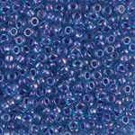 8-1827:  8/0 Sparkling Amethyst Lined Light Blue Miyuki Seed Bead 