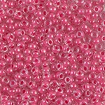8-208:  8/0 Carnation Pink Lined Crystal Miyuki Seed Bead 