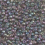 8-2440:  8/0 Transparent Gray Rainbow Luster  Miyuki Seed Bead 