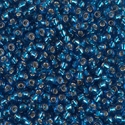 8-25:  8/0 Silverlined Capri Blue Miyuki Seed Bead 