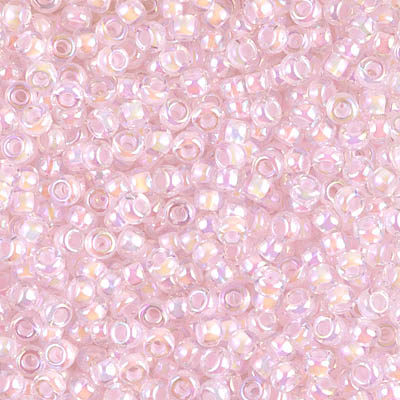 8-272:  8/0 Pink Lined Crystal AB   Miyuki Seed Bead 