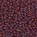 8-313:  8/0 Cranberry Gold Luster Miyuki Seed Bead 