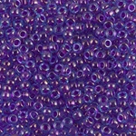 8-352:  8/0 Fuchsia Lined Aqua Luster (Was 839) Miyuki Seed Bead 