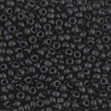 8-401SF:  8/0 Semi-Frosted Black Miyuki Seed Bead 