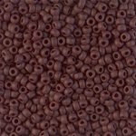 8-409F:  8/0 Matte Opaque Chocolate Miyuki Seed Bead 