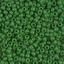 8-411:  8/0 Opaque Green Miyuki Seed Bead 