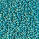 8-412FR:  8/0 Matte Opaque Turquoise Green AB  Miyuki Seed Bead 