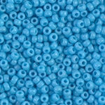 8-413:  8/0 Opaque Turquoise Blue Miyuki Seed Bead 