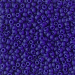 8-414F:  8/0 Matte Opaque Cobalt Miyuki Seed Bead 