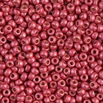 8-4211F:  8/0 Duracoat Galvanized Matte Light Cranberry Miyuki Seed Bead 