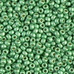 8-4214F:  8/0 Duracoat Galvanized Matte Dark Mint Green Miyuki Seed Bead 