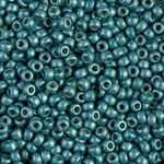 8-4217F:  8/0 Duracoat Galvanized Matte Dark Sea Foam Miyuki Seed Bead 