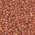 8-4233:  8/0 Duracoat Silverlined Dyed Rose Gold Miyuki Seed Bead 