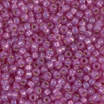 8-4246:  8/0 Duracoat Silverlined Dyed Lilac Miyuki Seed Bead 