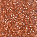 8-4262:  8/0 Duracoat Silverlined Dyed Rose Copper Miyuki Seed Bead 