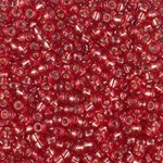 8-4265:  8/0 Duracoat Silverlined Dyed Light Watermelon Miyuki Seed Bead 