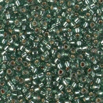 8-4274:  8/0 Duracoat Silverlined Dyed Dark Sea Foam Miyuki Seed Bead 