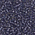 8-4276:  8/0 Duracoat Silverlined Dyed Prussian Blue Miyuki Seed Bead 