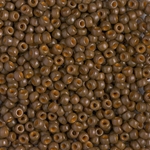 8-4492:  8/0 Duracoat Dyed Opaque Cognac Miyuki Seed Bead 