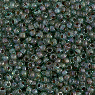 8-4506:  8/0 Transparent Sea Foam Picasso Miyuki Seed Bead 